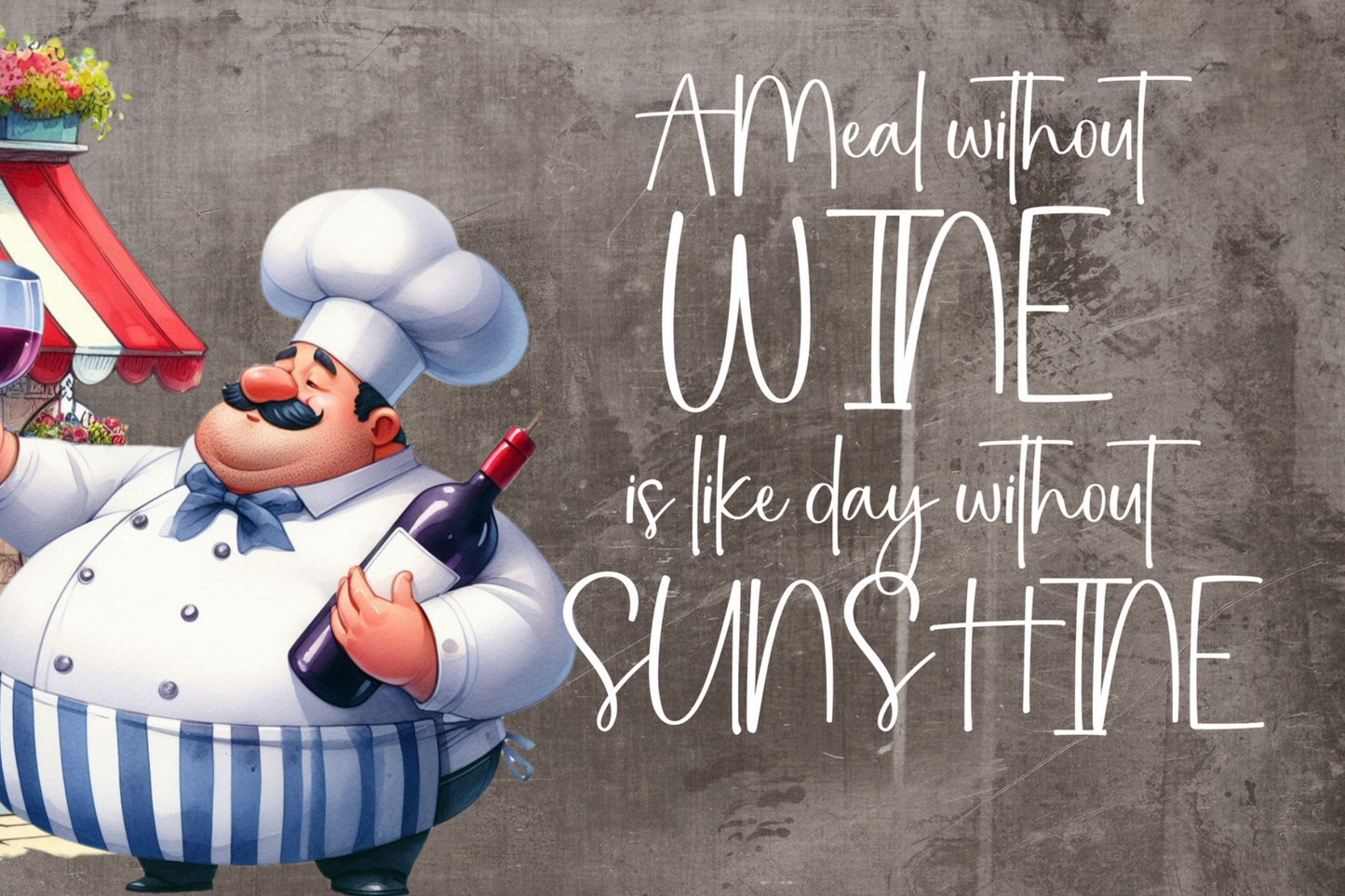 Printed Placemat Fat Chef