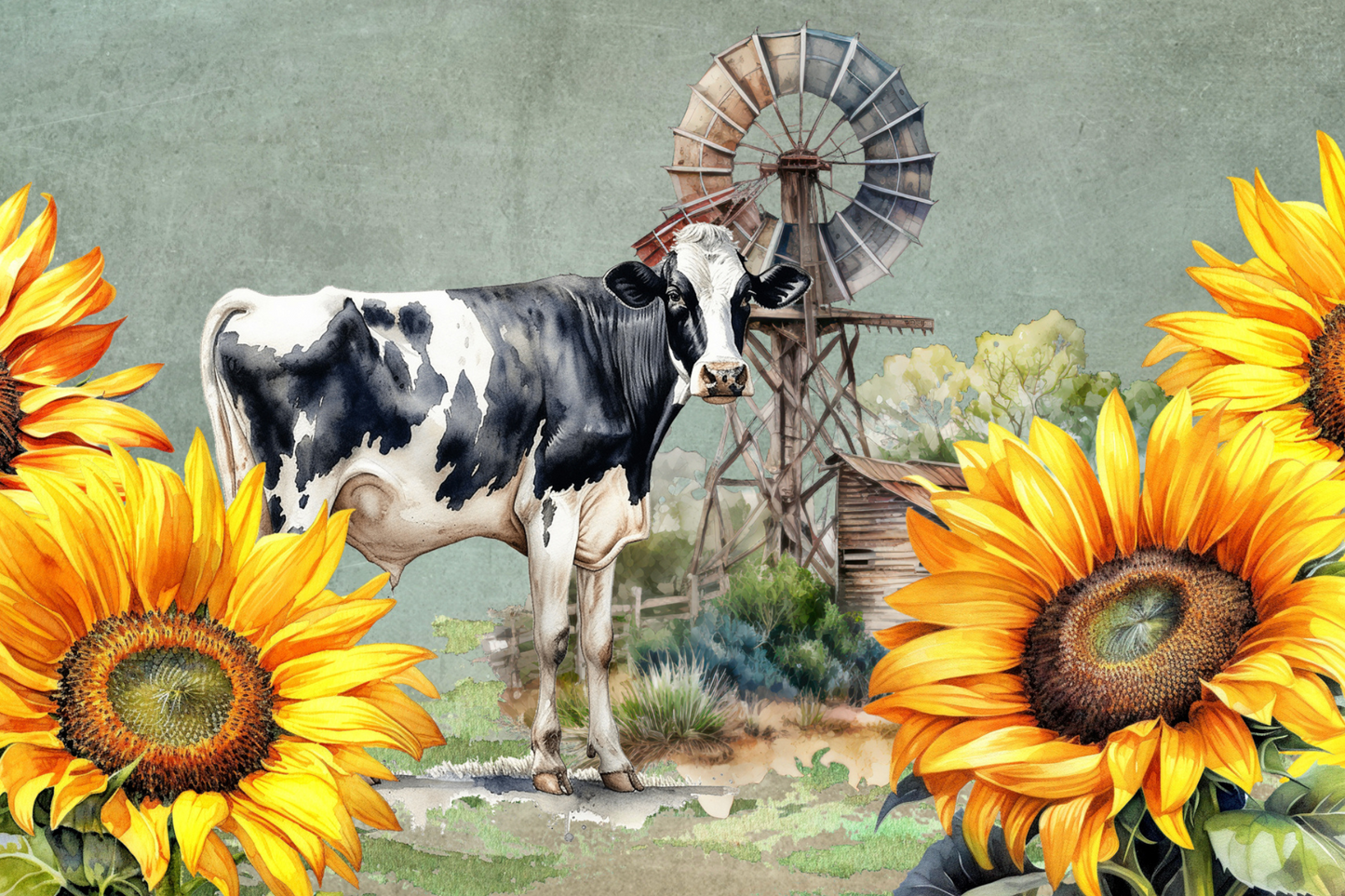 Printed Placemat Cows