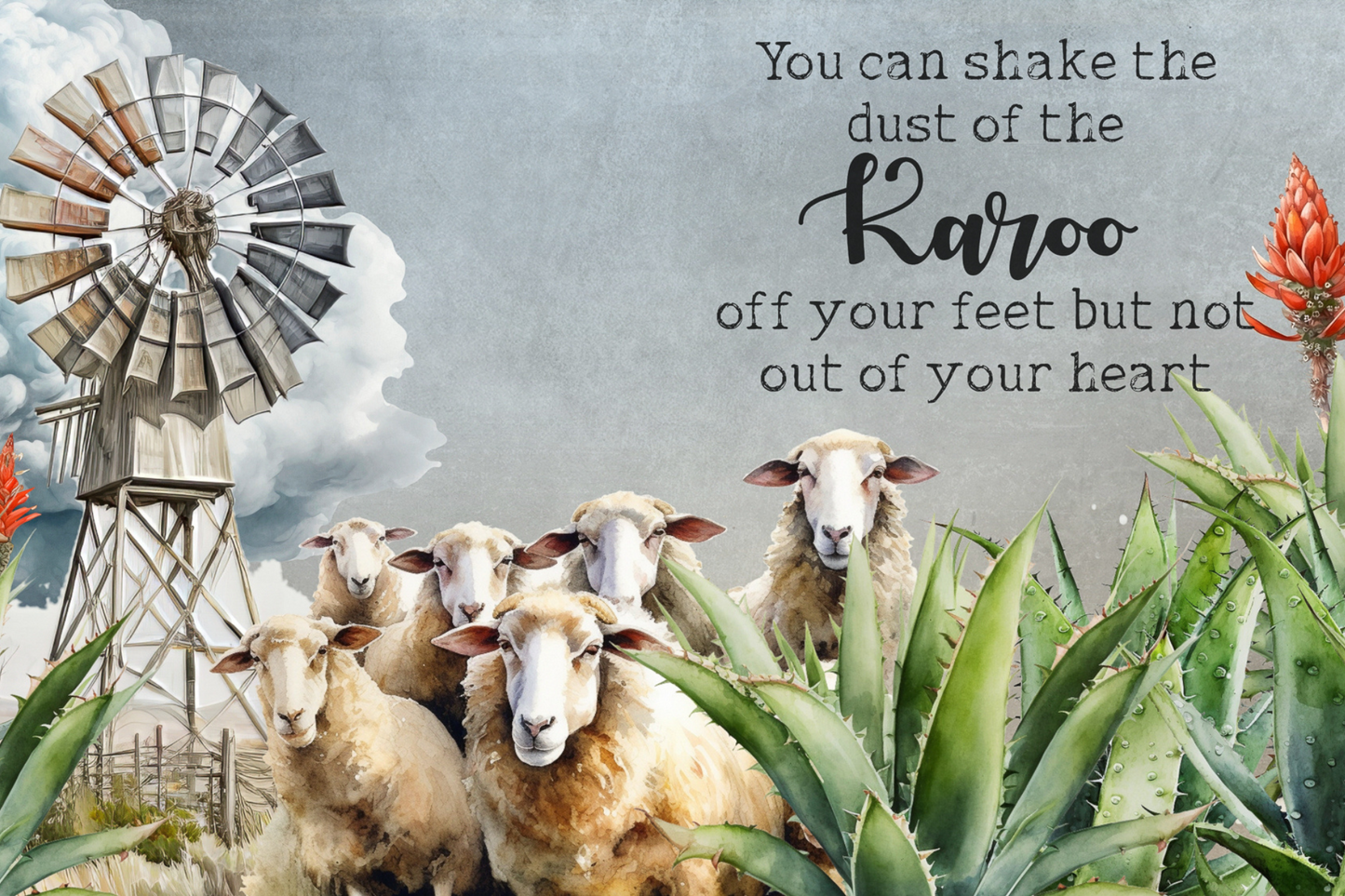 Printed Placemat Sheep Quote