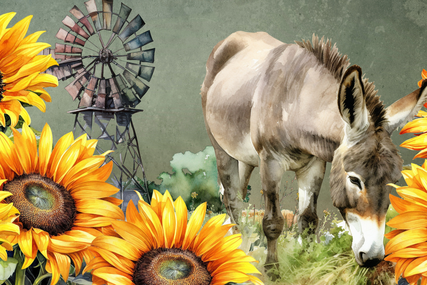 Printed Placemat Donkey