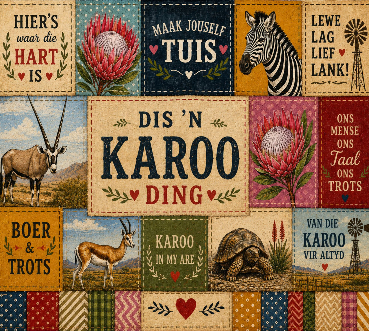 Oven Glove Karoo Patch