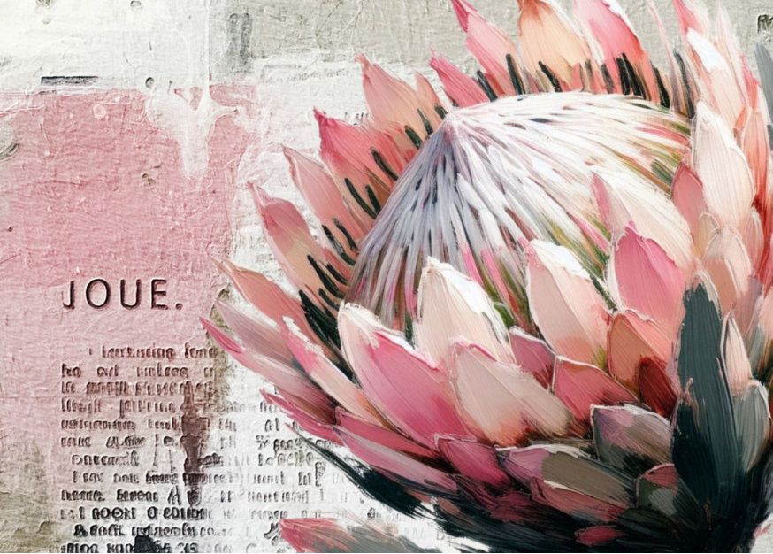 MDF Keyring Natural Protea