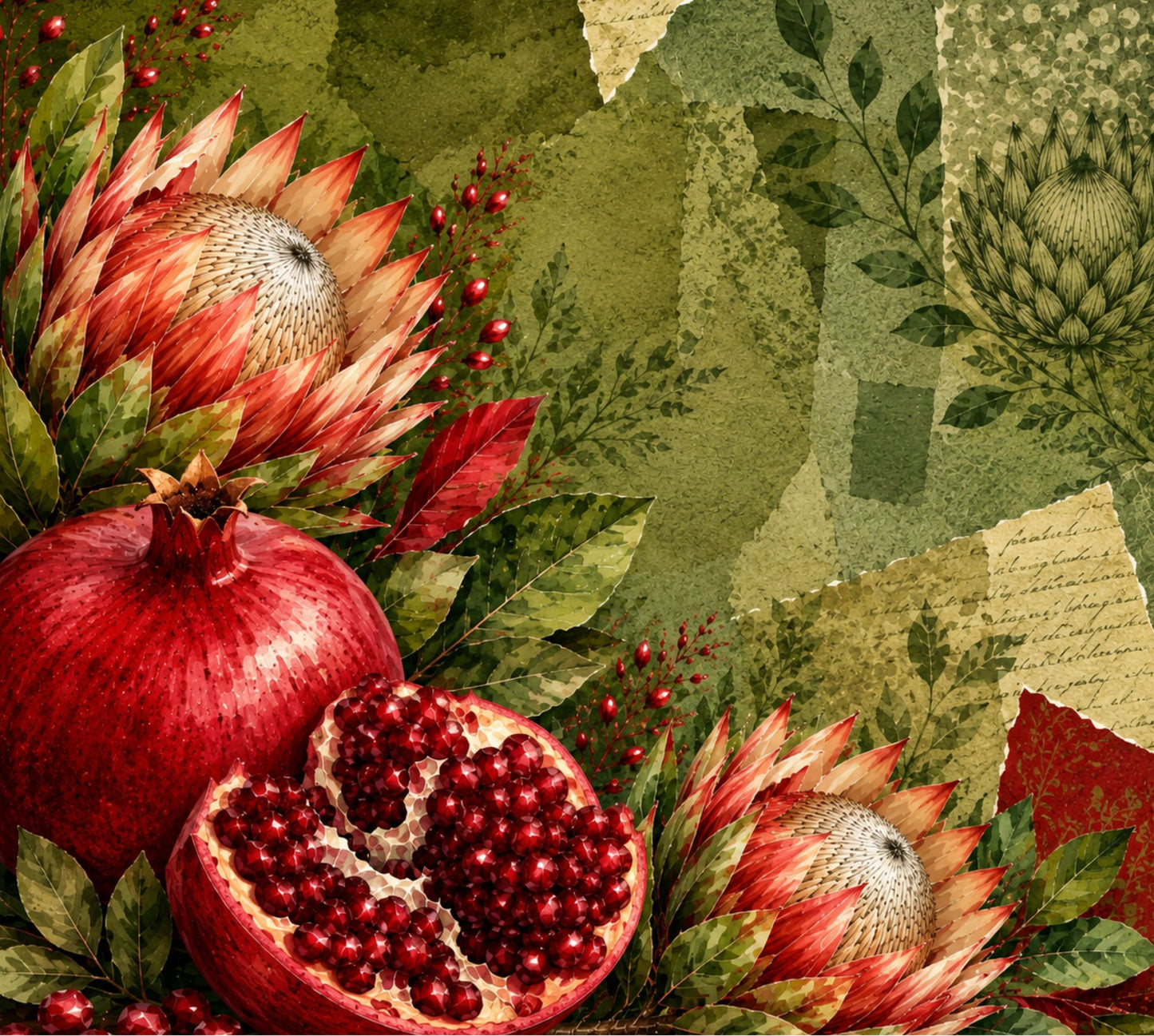 Oven Glove Pomegranate