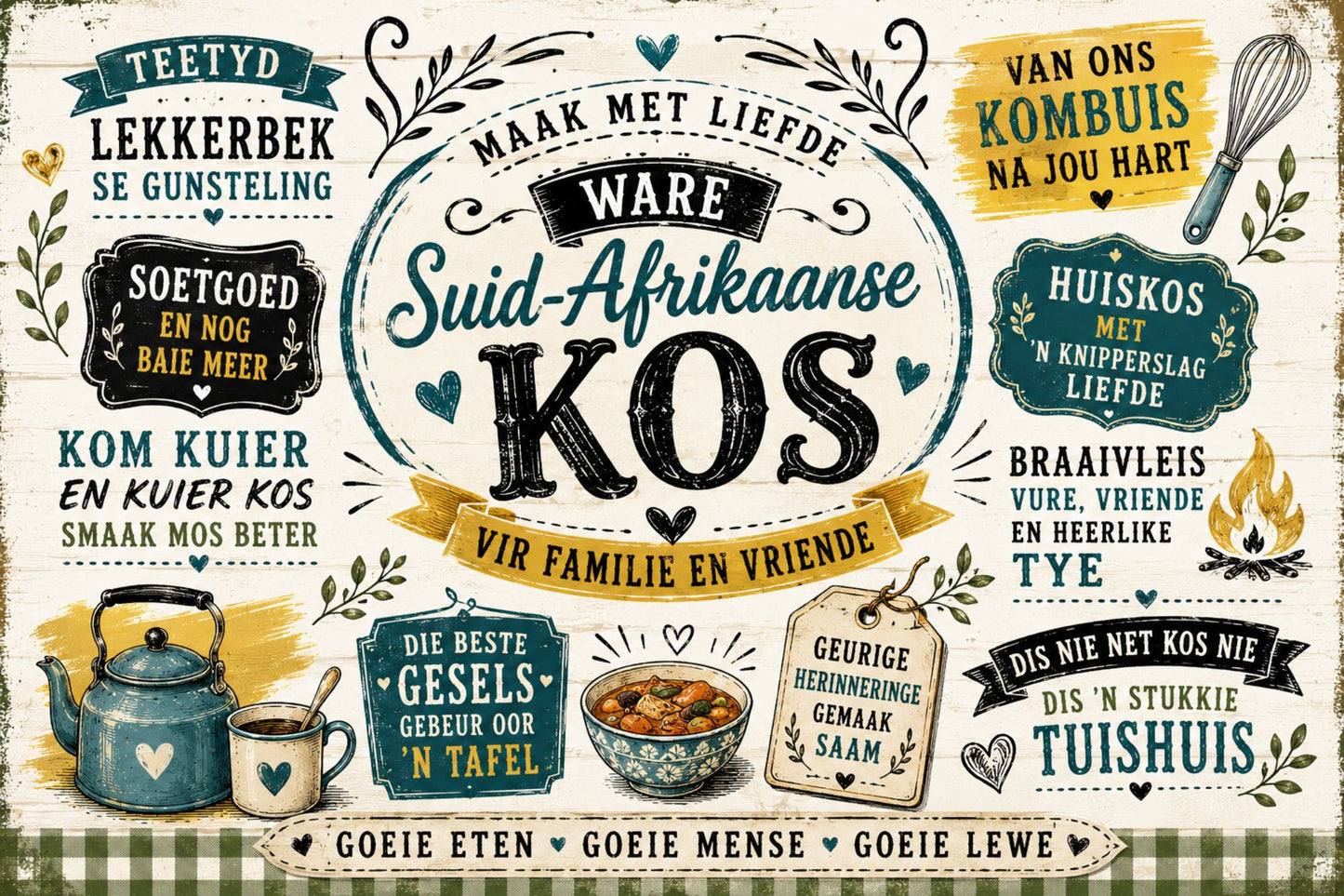 Printed Placemat South African Words