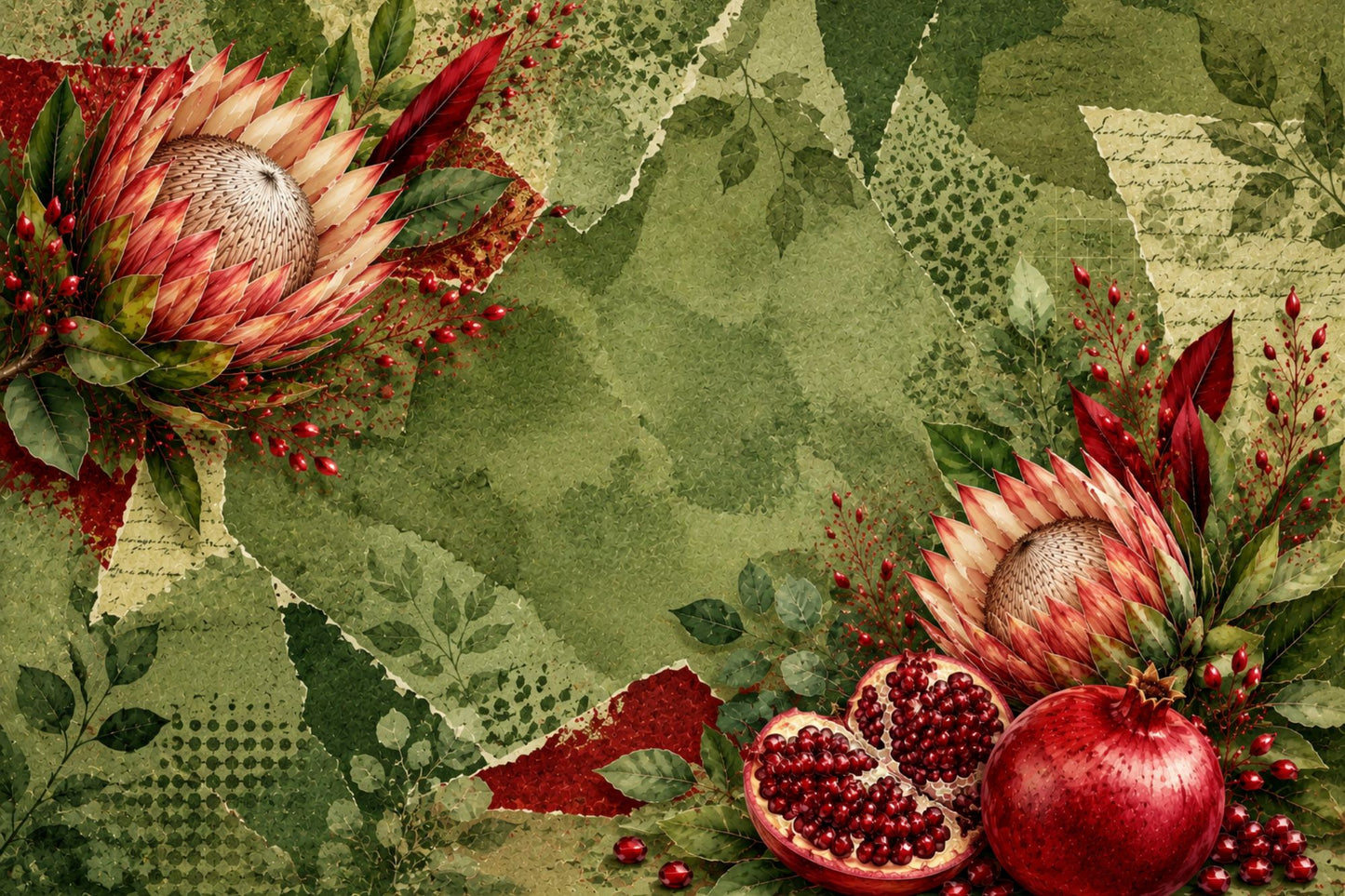 Printed Placemat Pomegranate