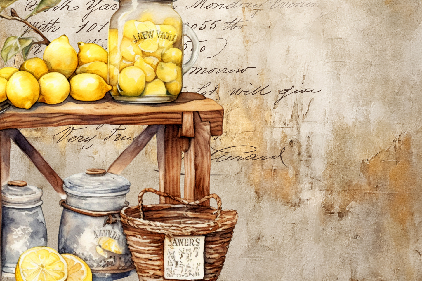 Printed Placemat Lemon