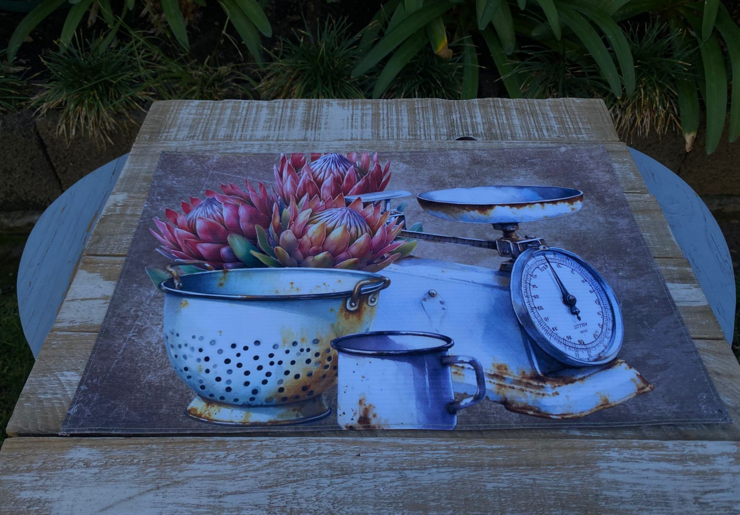 Printed Placemat Protea Enamel