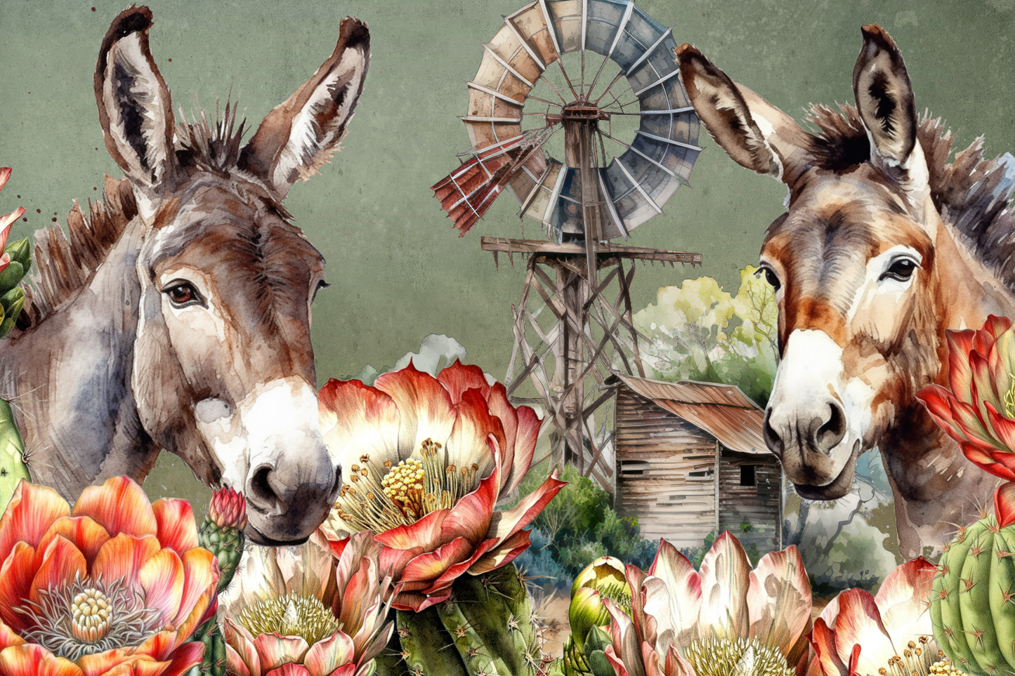 Printed Placemat Donkey