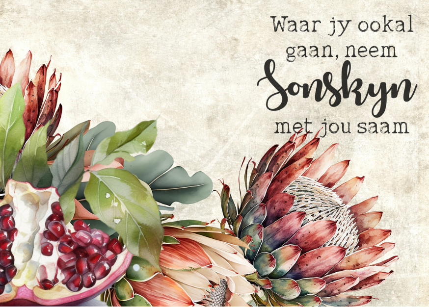 MDF Keyring Pomegranate