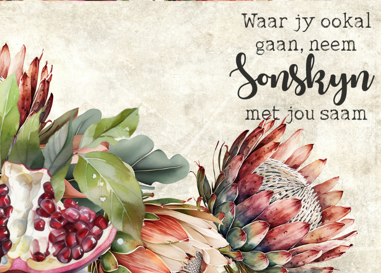 Glass Magnet Pomegranate