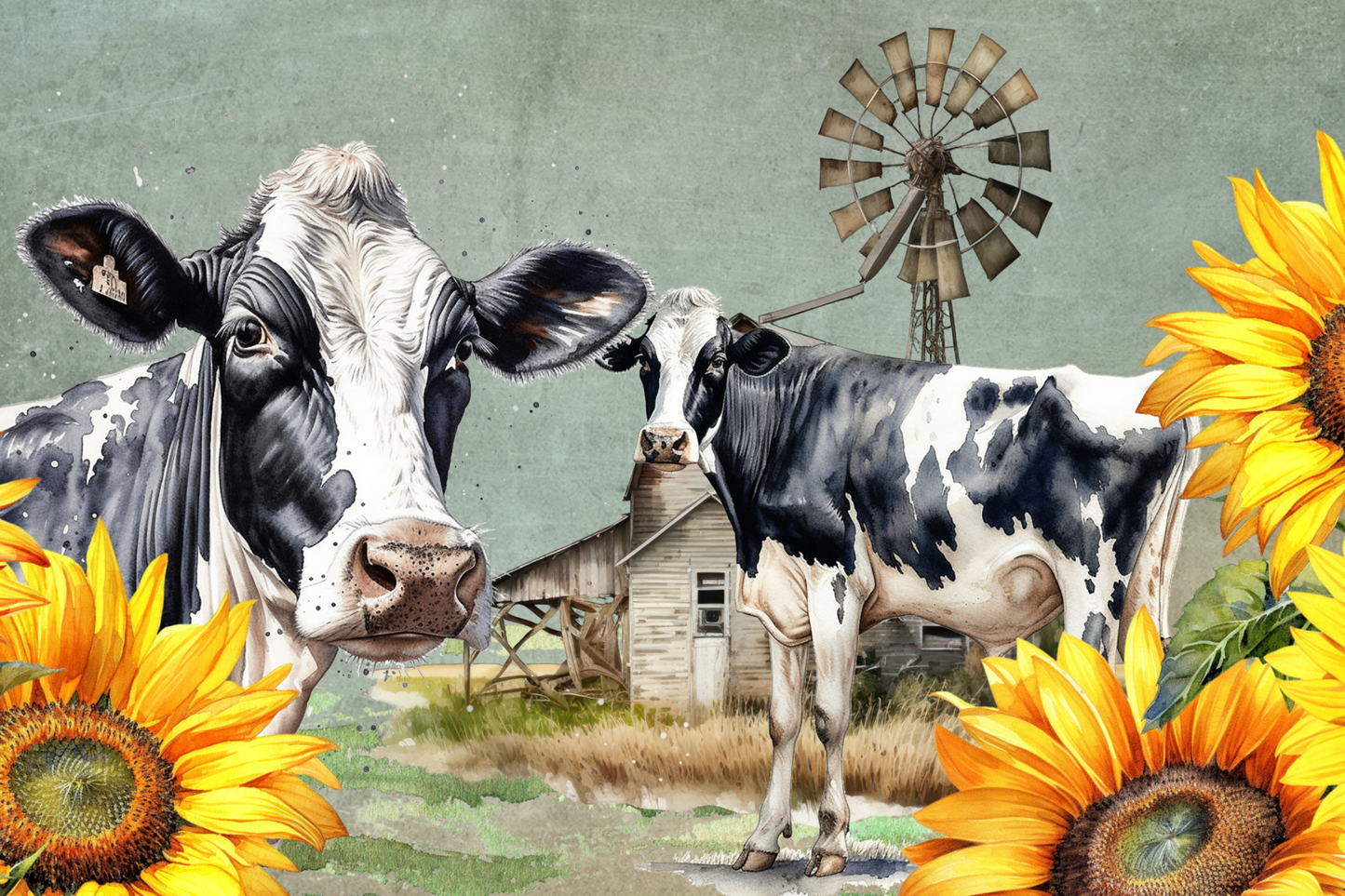 Printed Placemat Cows