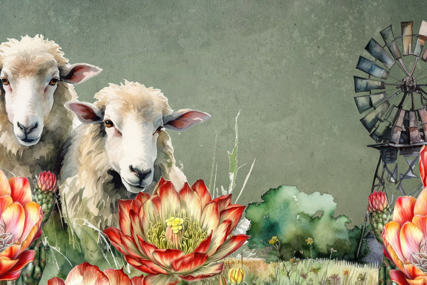 Printed Placemat Sheep Quote