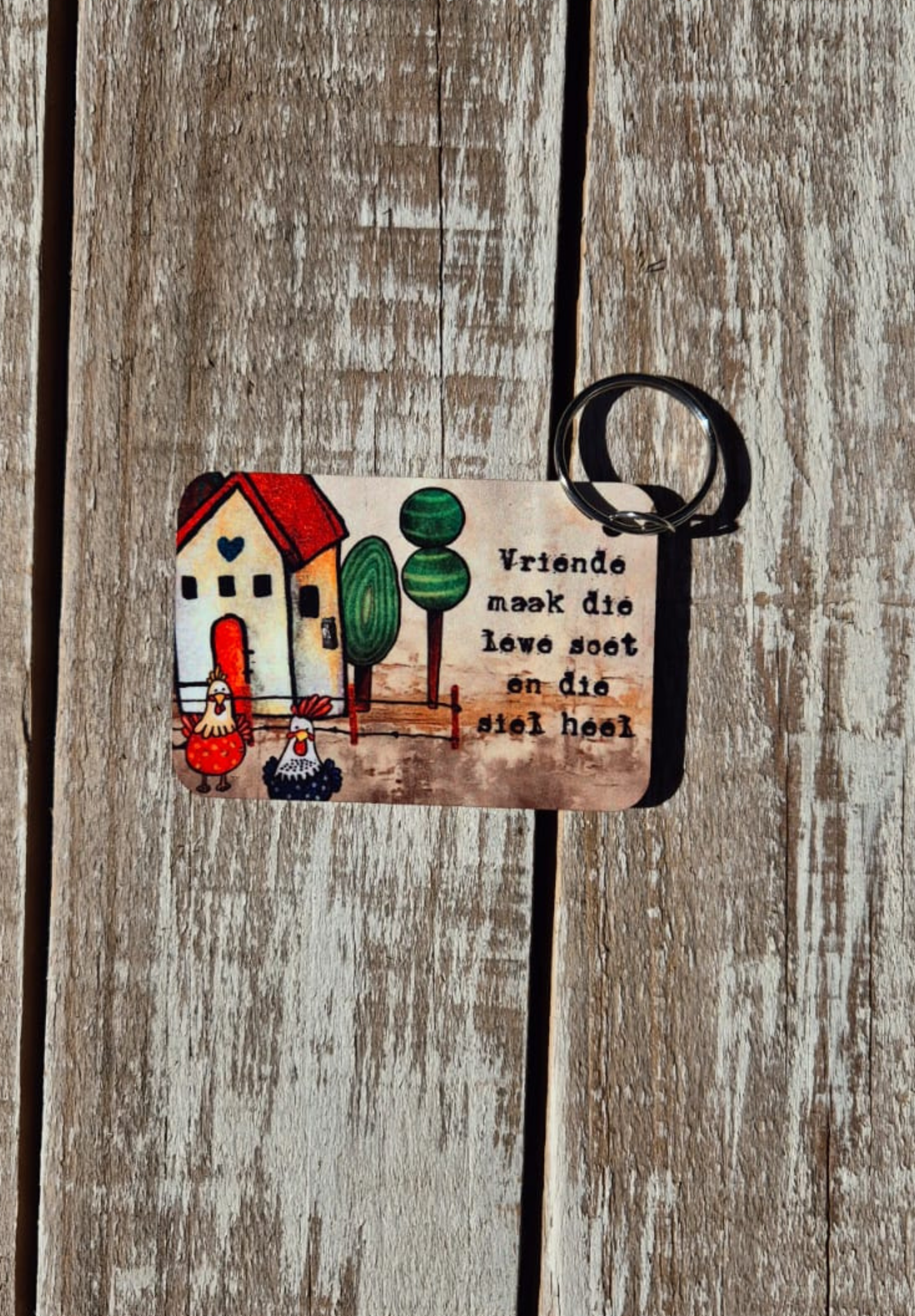 MDF Keyring Artsy Op Die Plaas