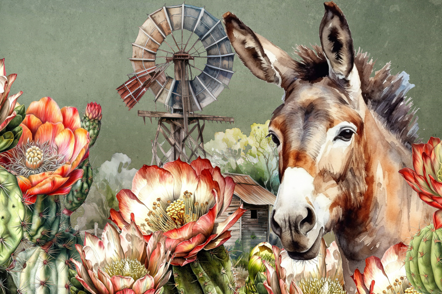 Printed Placemat Donkey