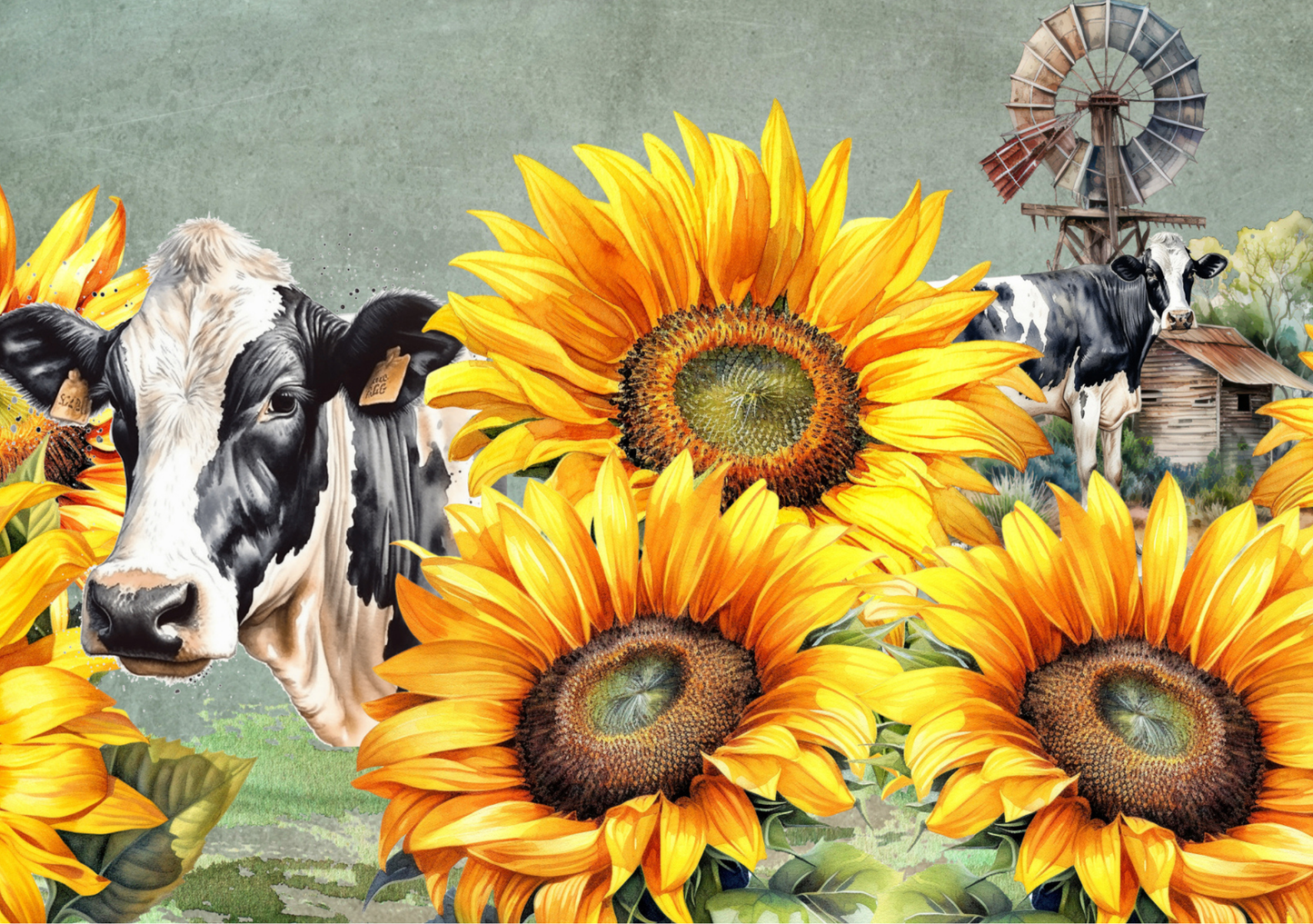 Glass Cutting Board Cows