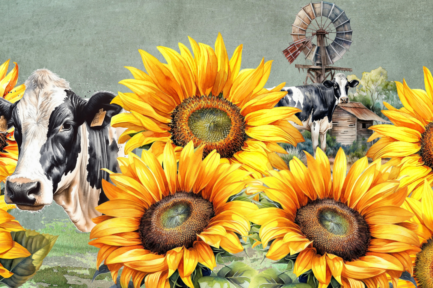 Printed Placemat Cows