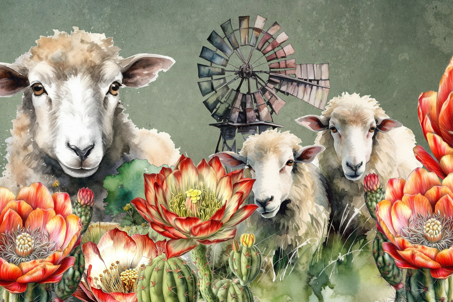 Printed Placemat Sheep Quote