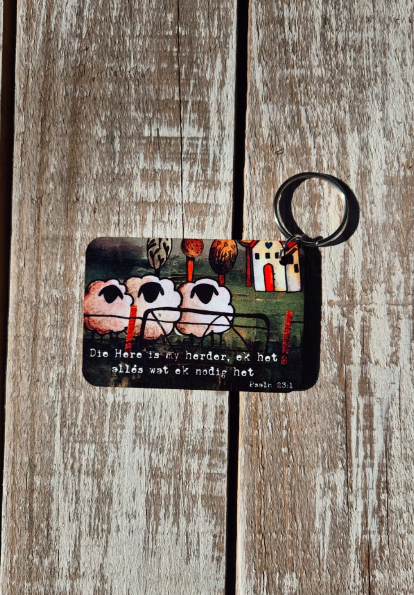 MDF Keyring Artsy Sheep