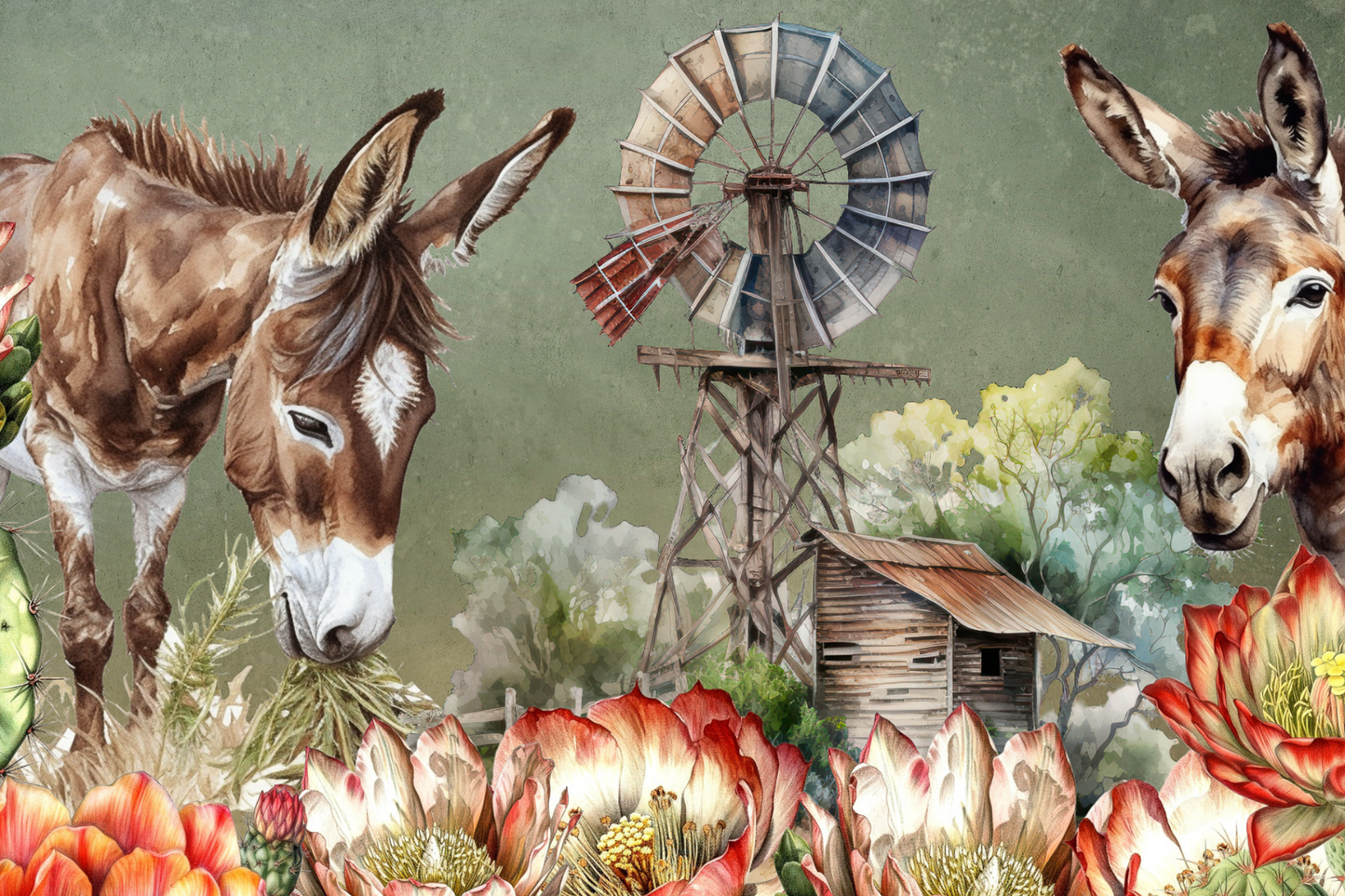 Printed Placemat Donkey