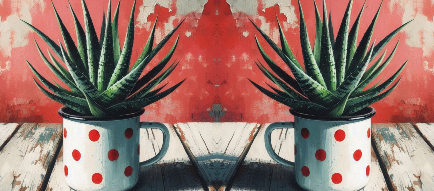 Two Tone Coffee Mug Succulent