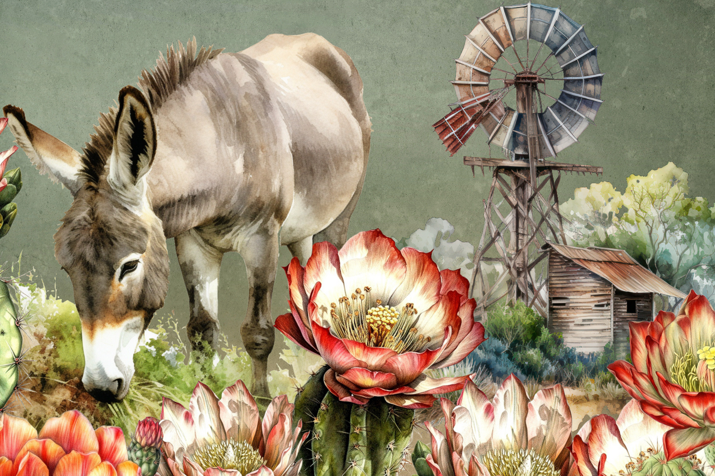 Printed Placemat Donkey