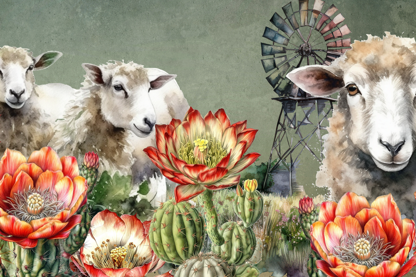 Printed Placemat Sheep Quote