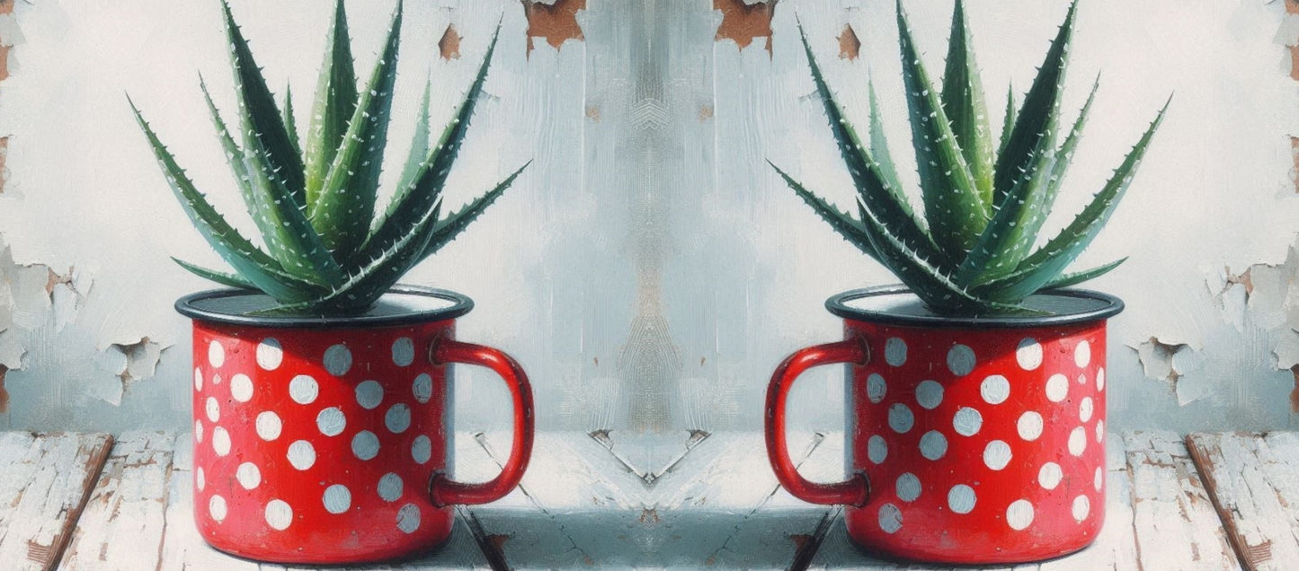 Two Tone Coffee Mug Succulent