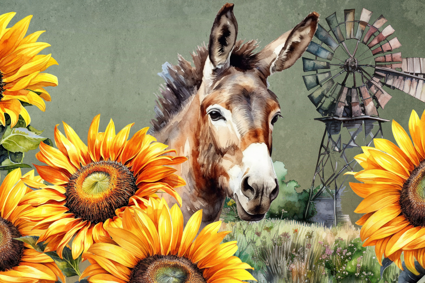 Printed Placemat Donkey