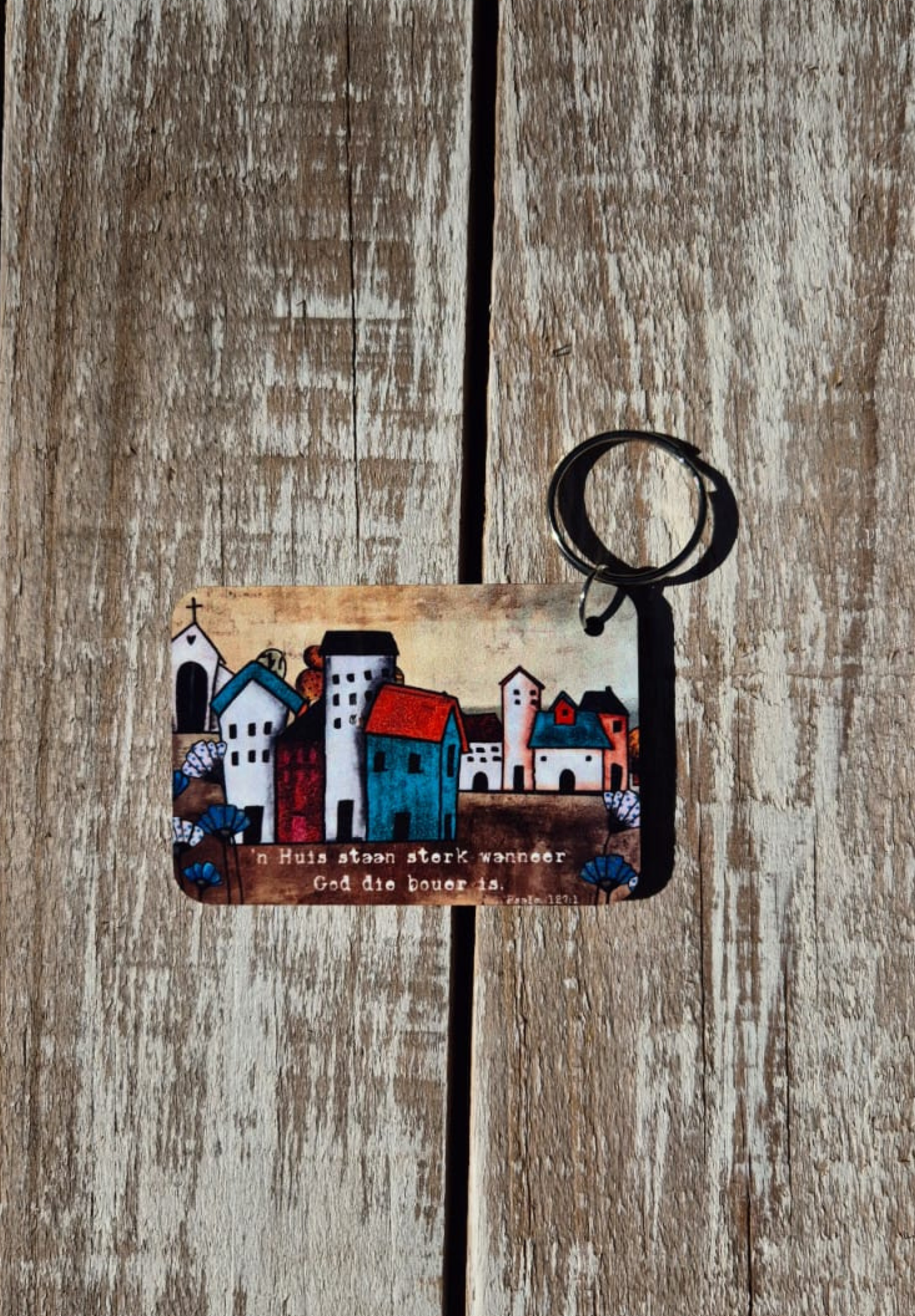 MDF Keyring Artsy Little Houses