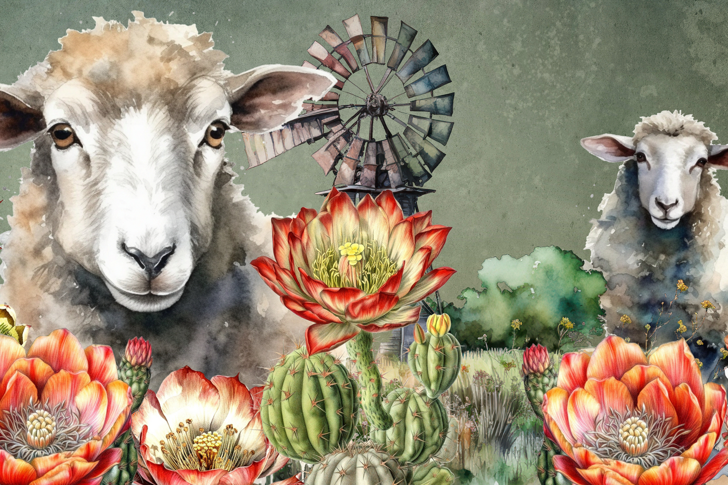 Printed Placemat Sheep Quote