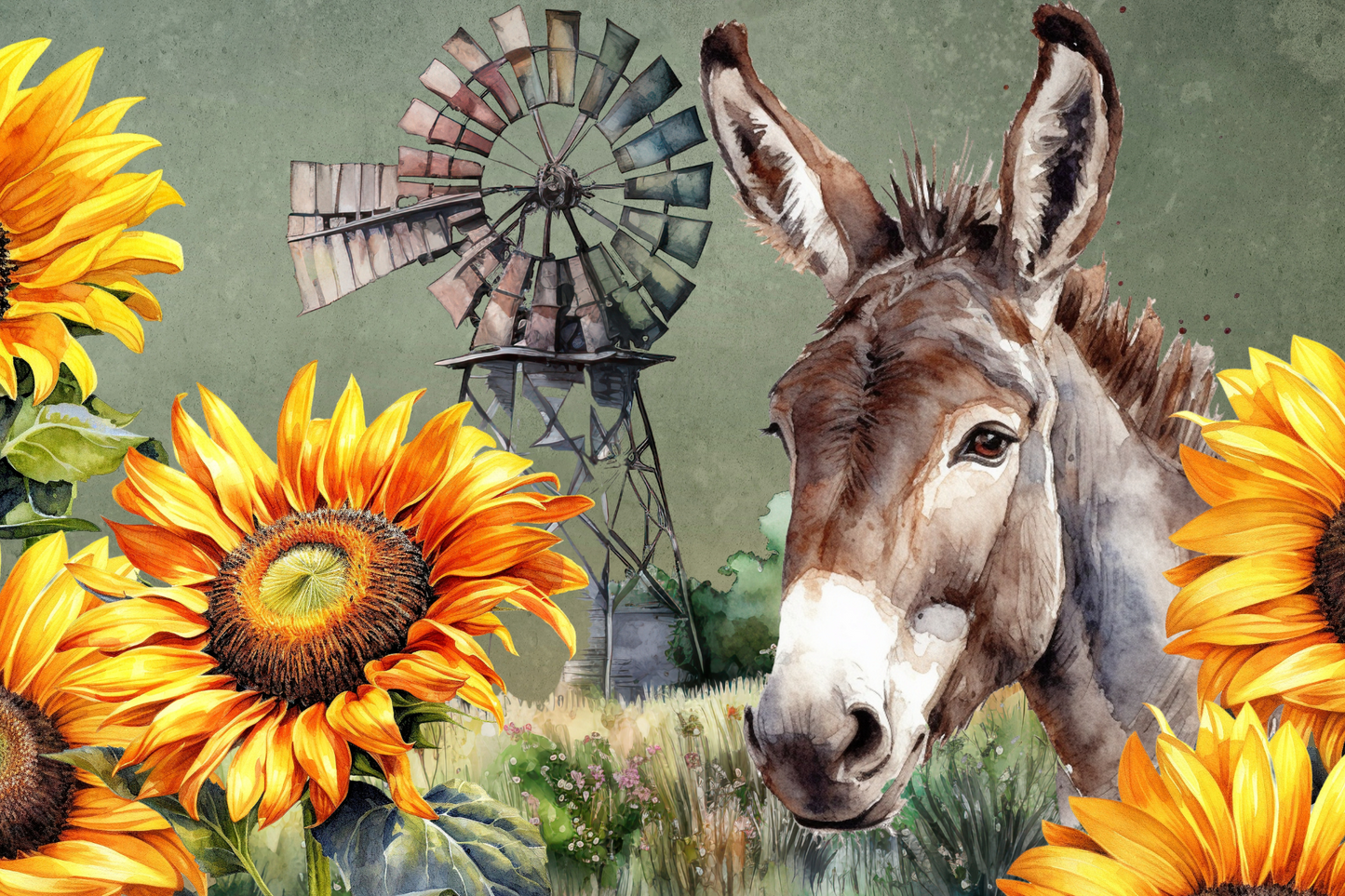 Printed Placemat Donkey