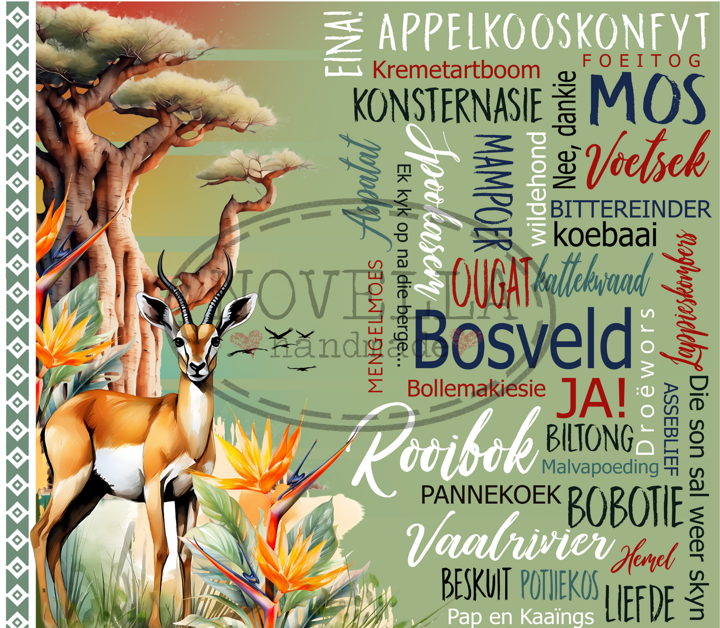 Skinny Tumbler 20oz - Afrikaans