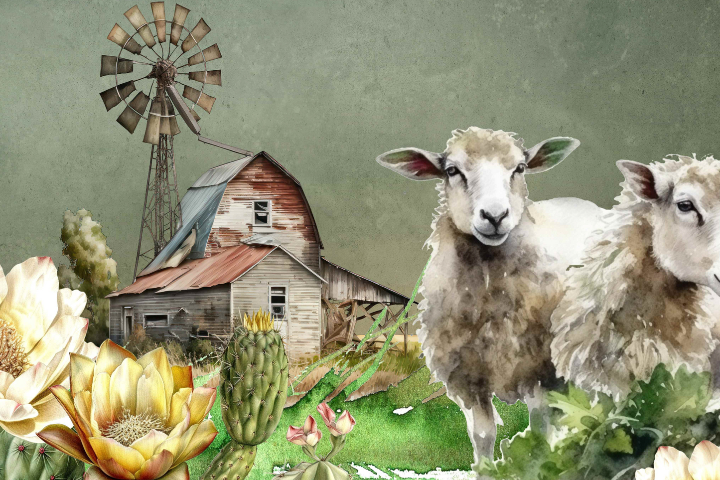 Printed Placemat Sheep Quote