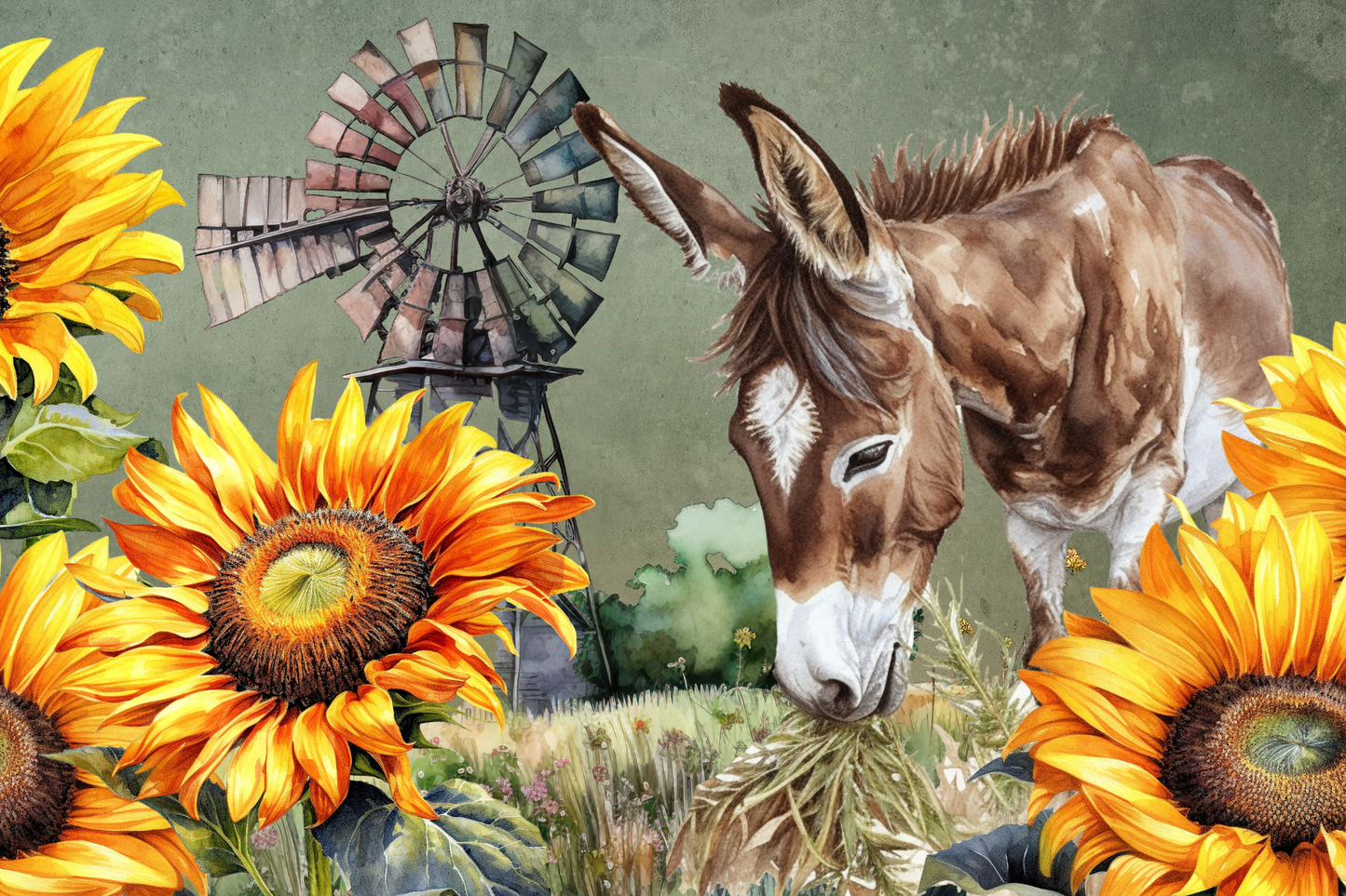 Printed Placemat Donkey