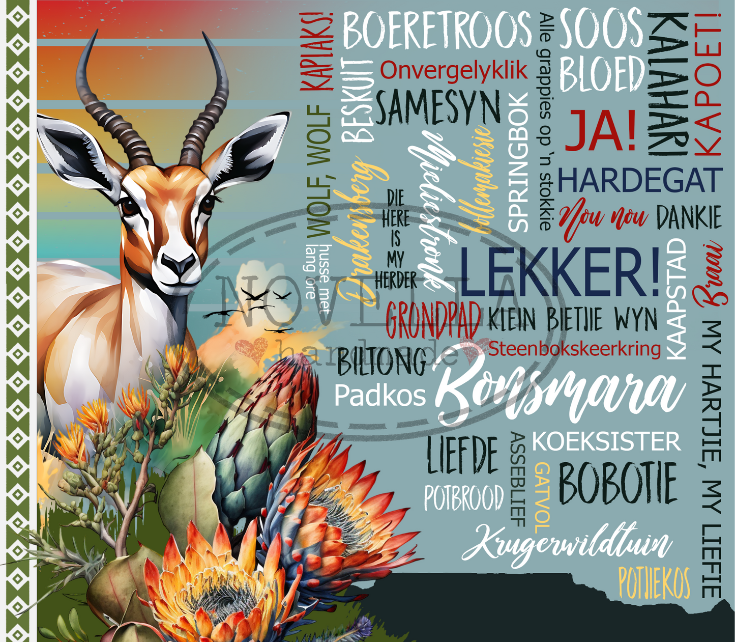 Skinny Tumbler 20oz - Afrikaans