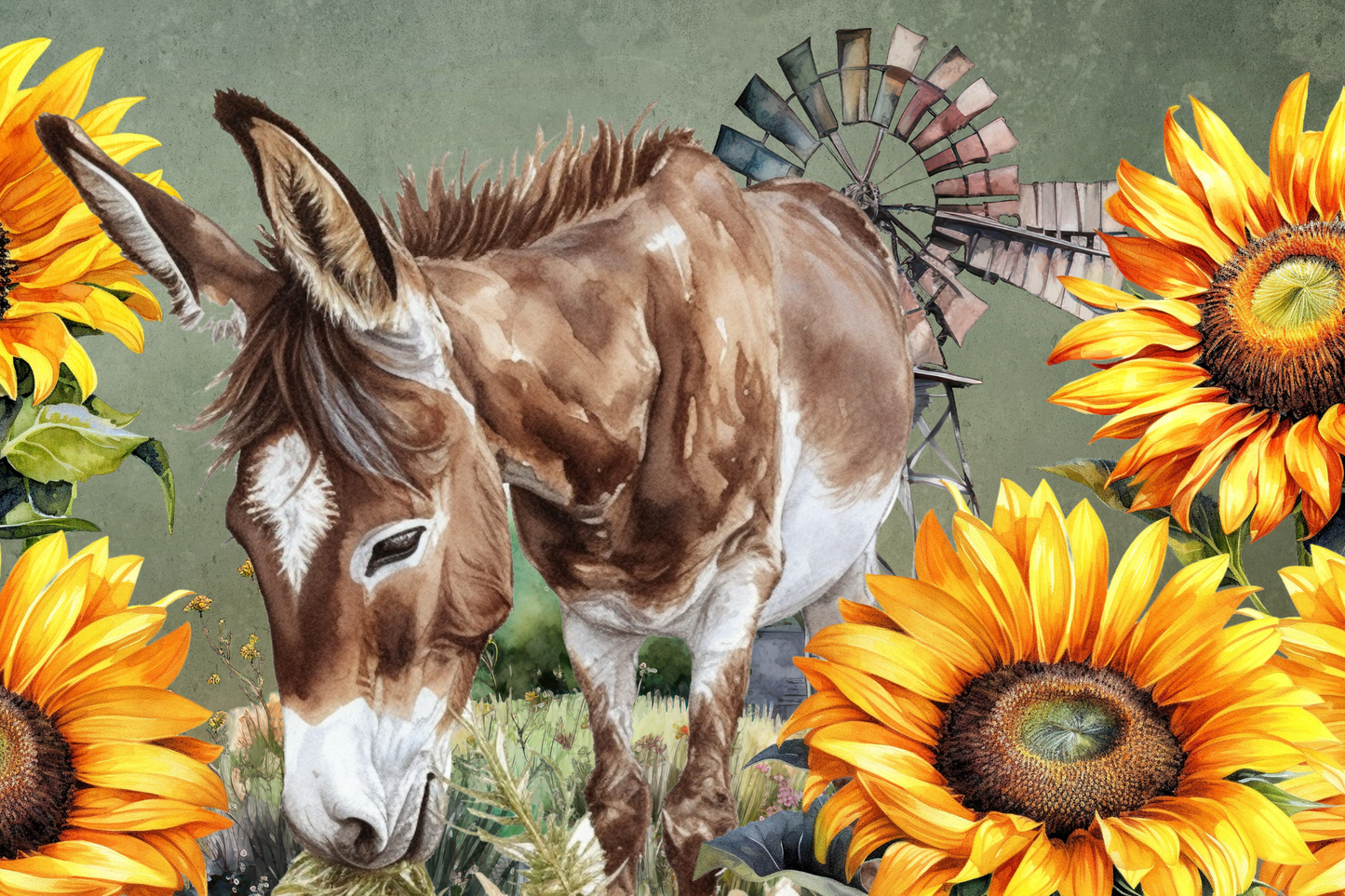 Printed Placemat Donkey