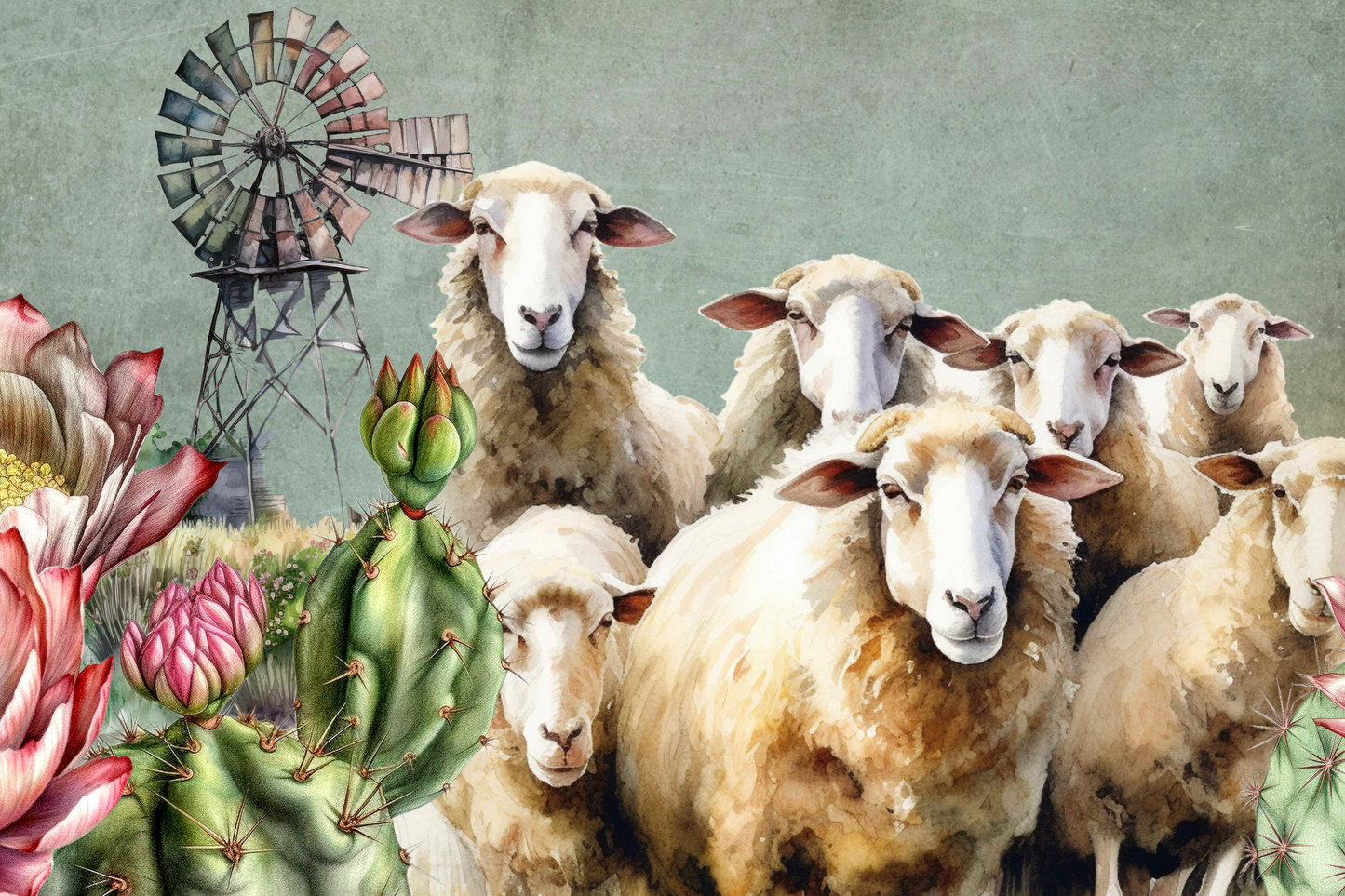 Printed Placemat Sheep Quote