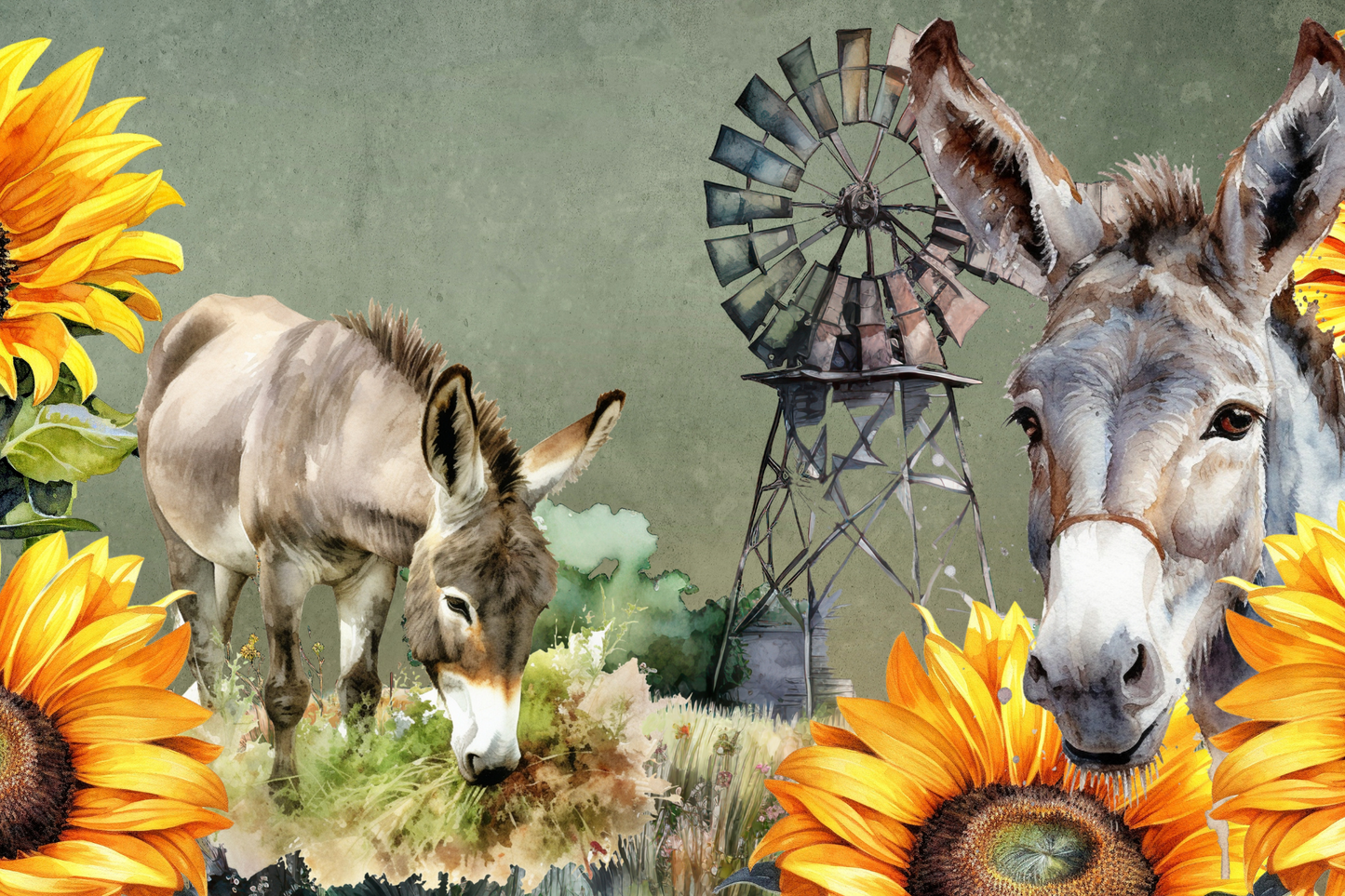 Printed Placemat Donkey