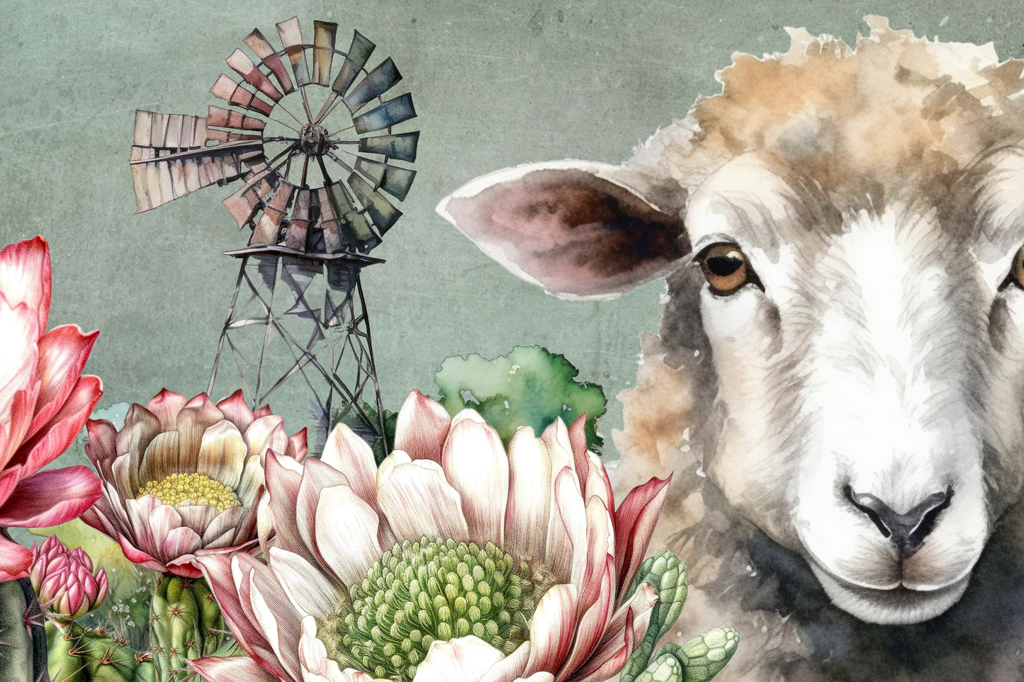 Printed Placemat Sheep Quote