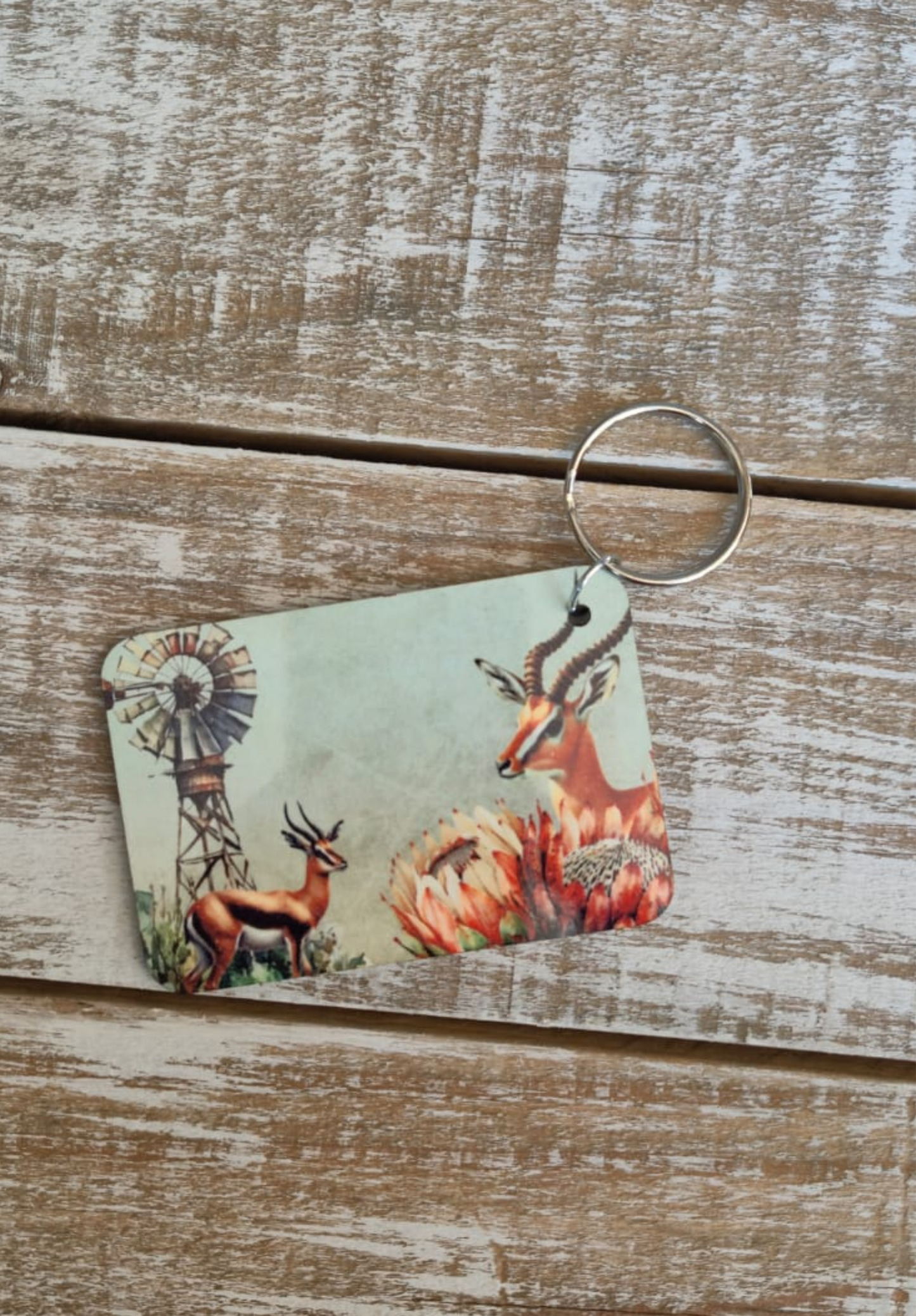 MDF Keyring Springbok