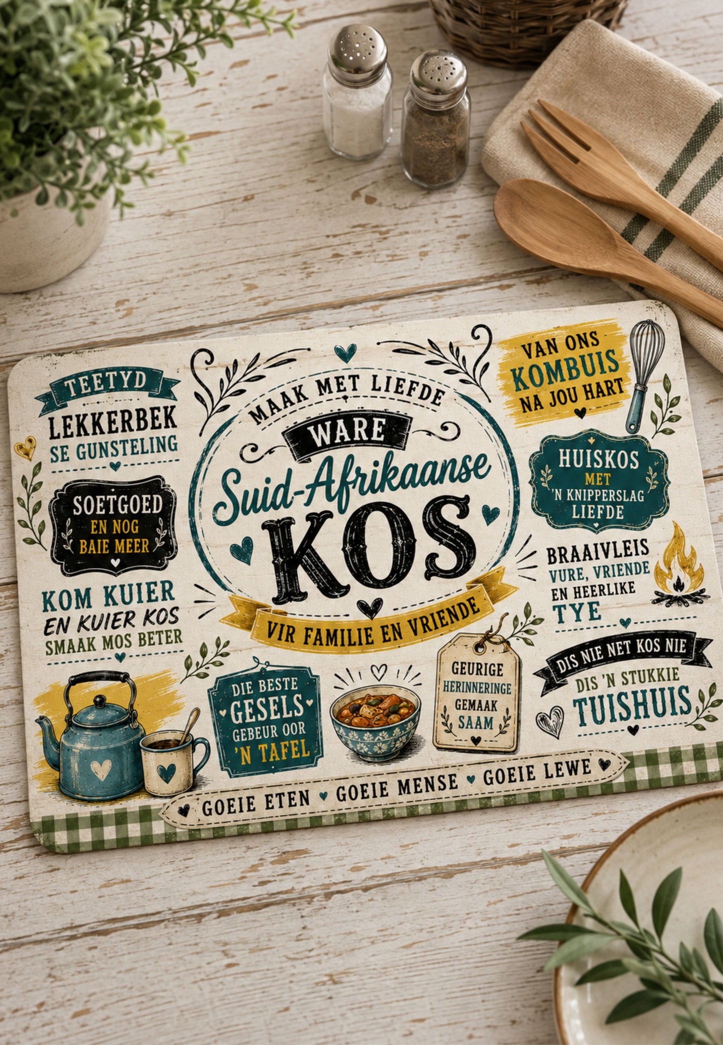 Printed Placemat South African Words