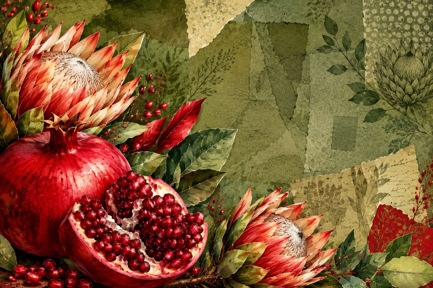 Printed Placemat Pomegranate