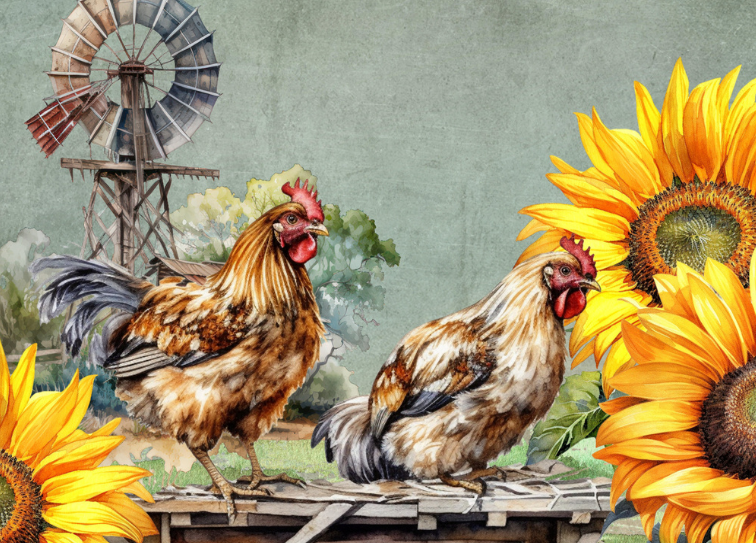 Glass Magnet Chicken