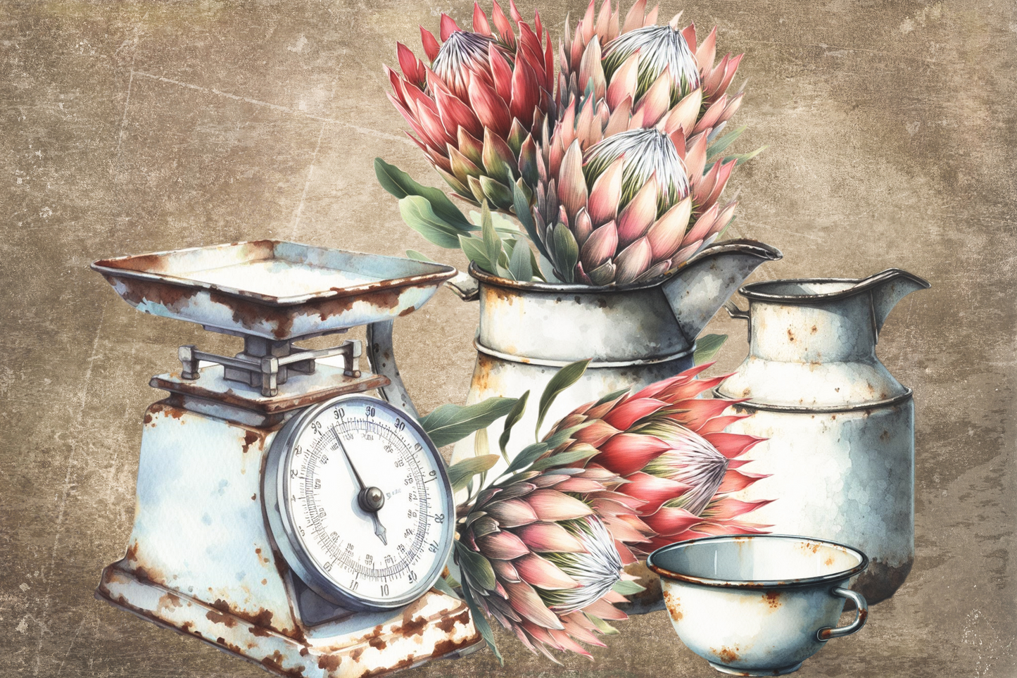 Printed Placemat Protea Enamel