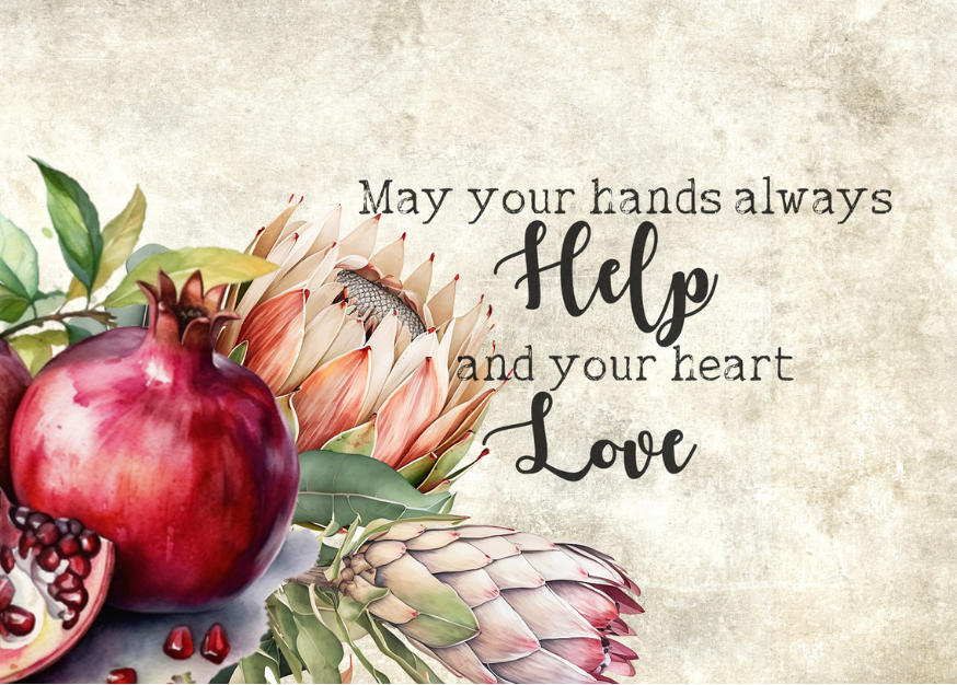 MDF Keyring Pomegranate