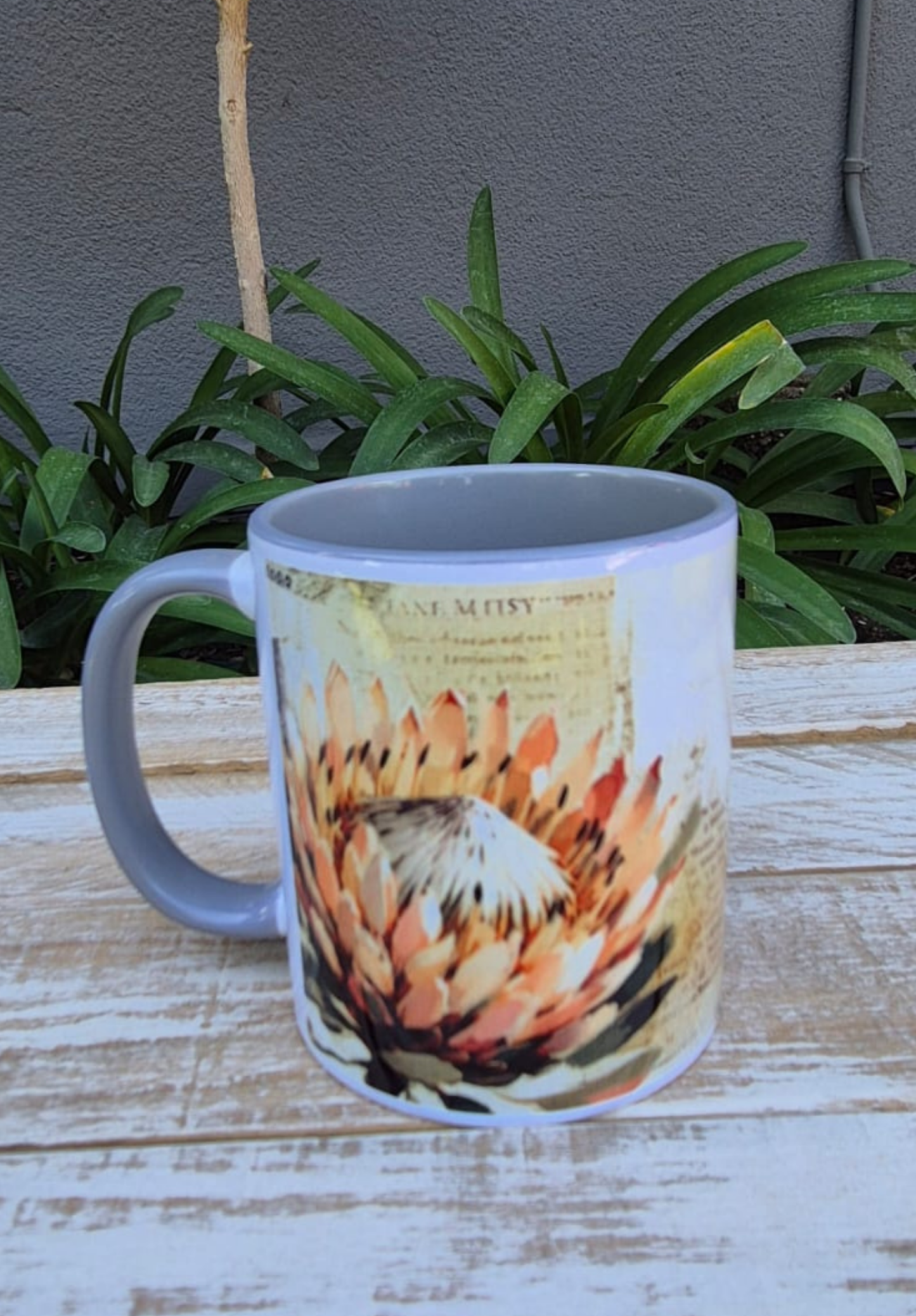Two Tone Coffee Mug Protea