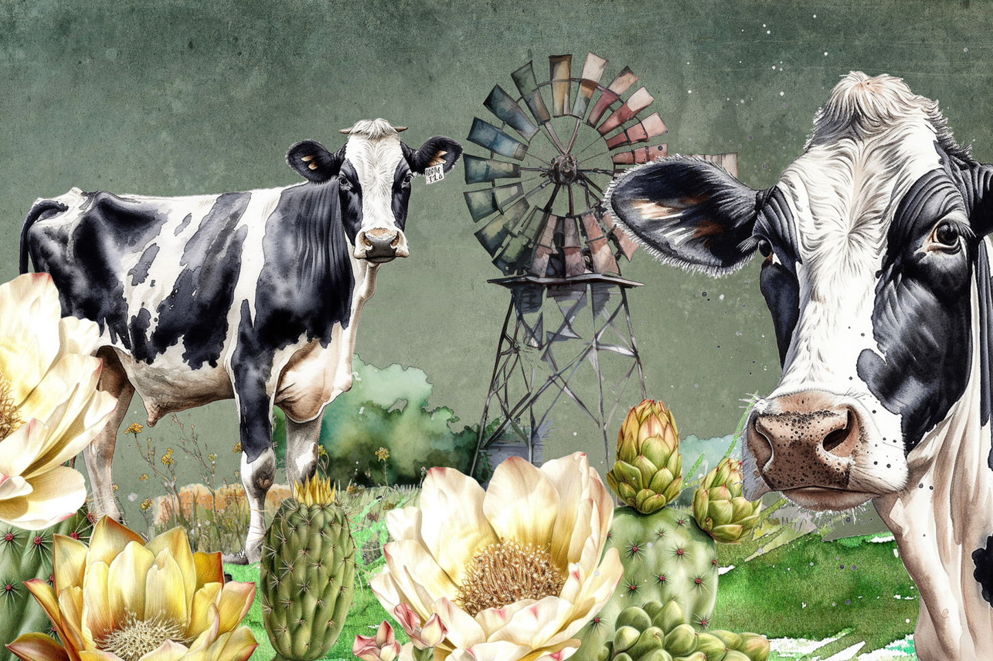 Printed Placemat Cows