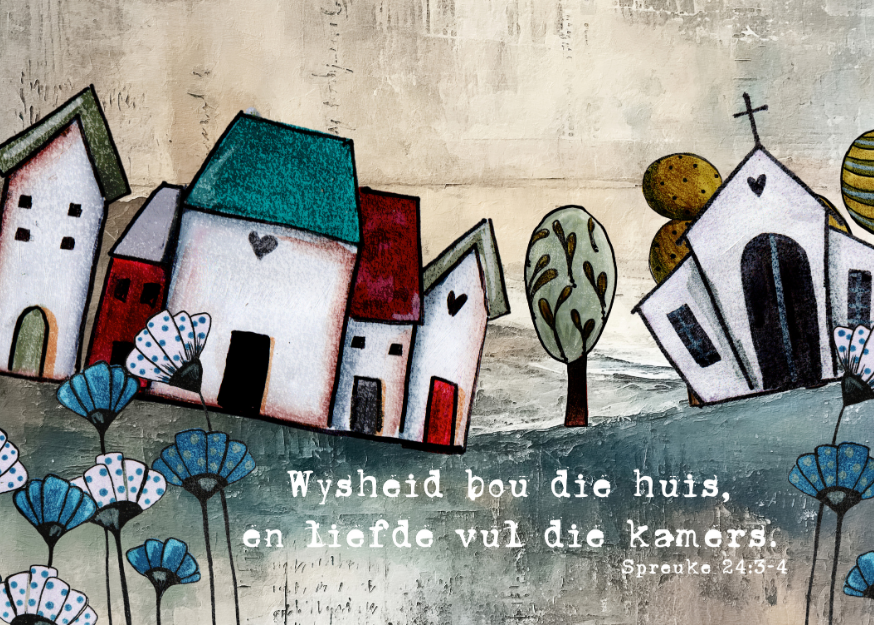 MDF Keyring Artsy Little Houses