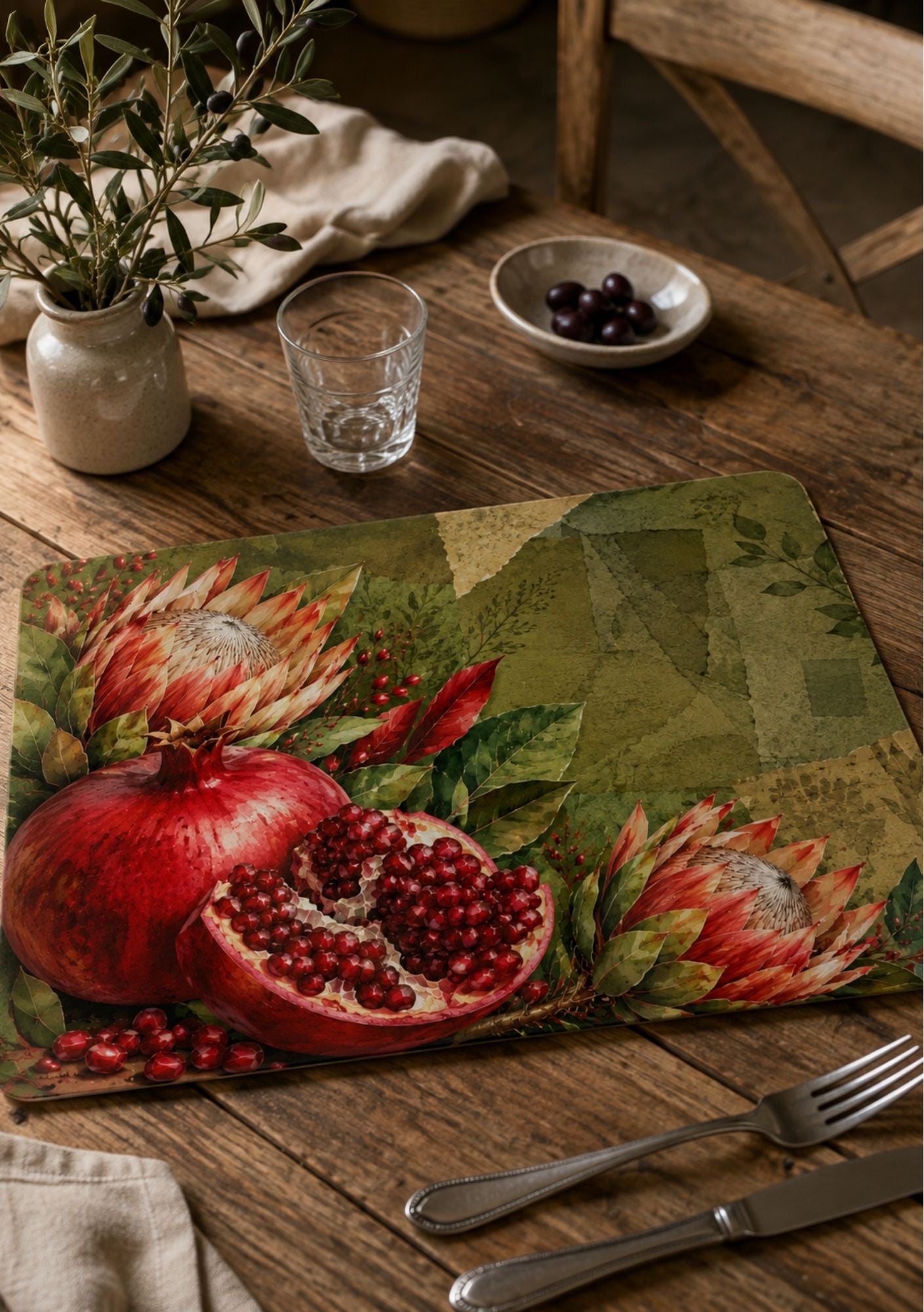 Printed Placemat Pomegranate