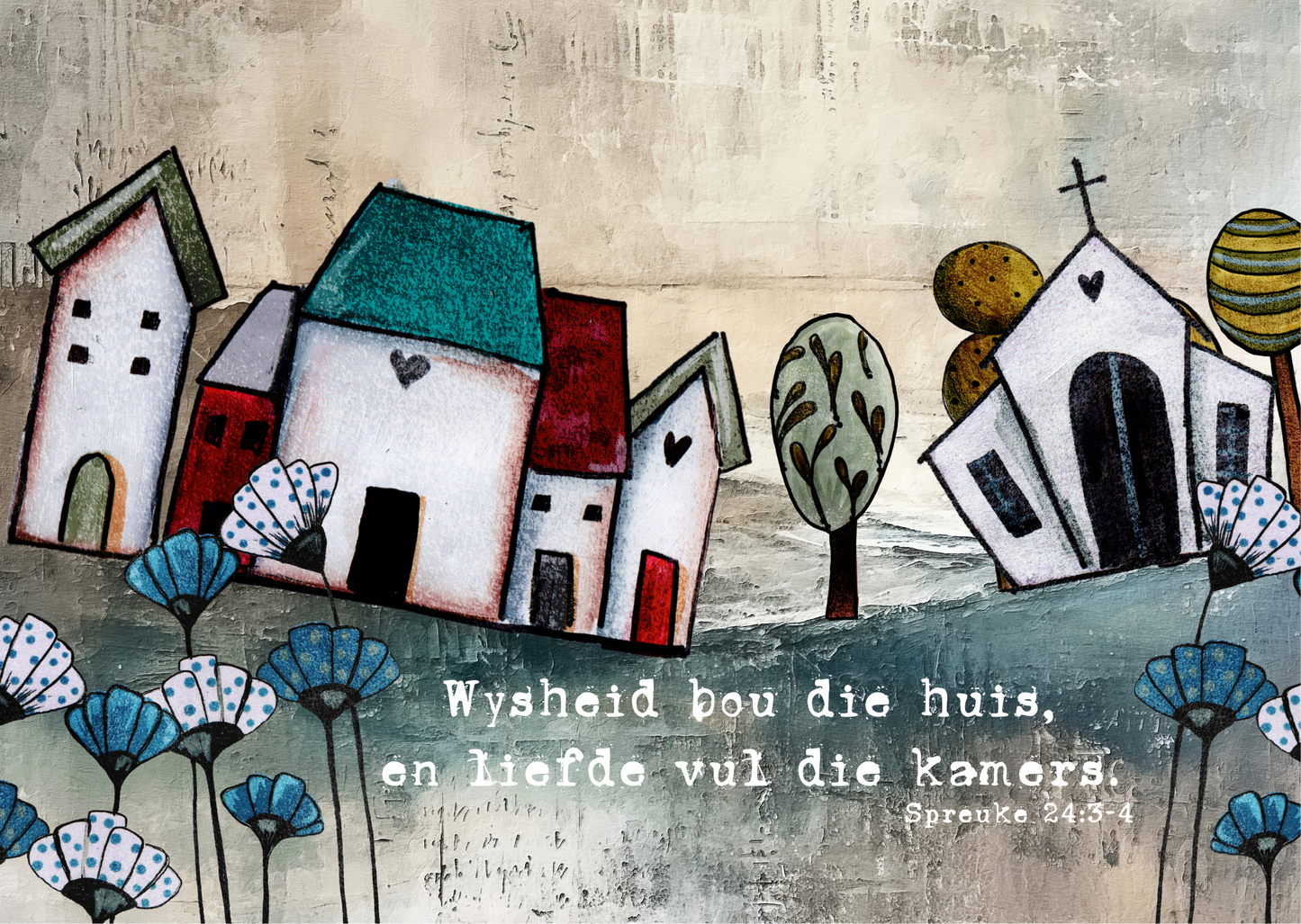 Neoprene Mousepad Artsy Little Houses